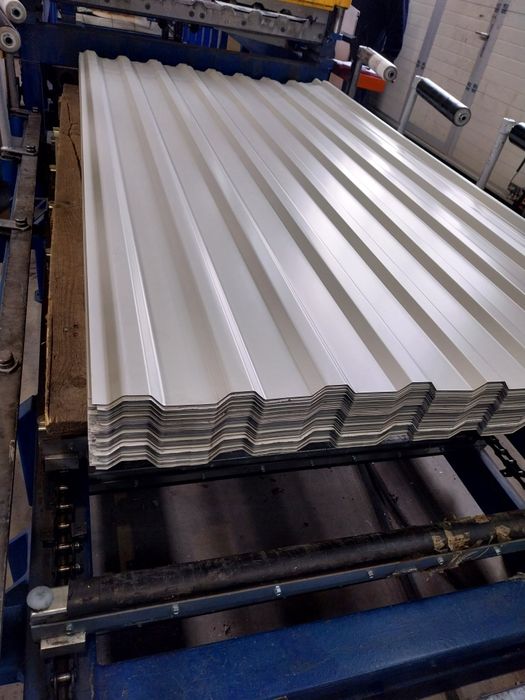 Tablă cutată  gri alb