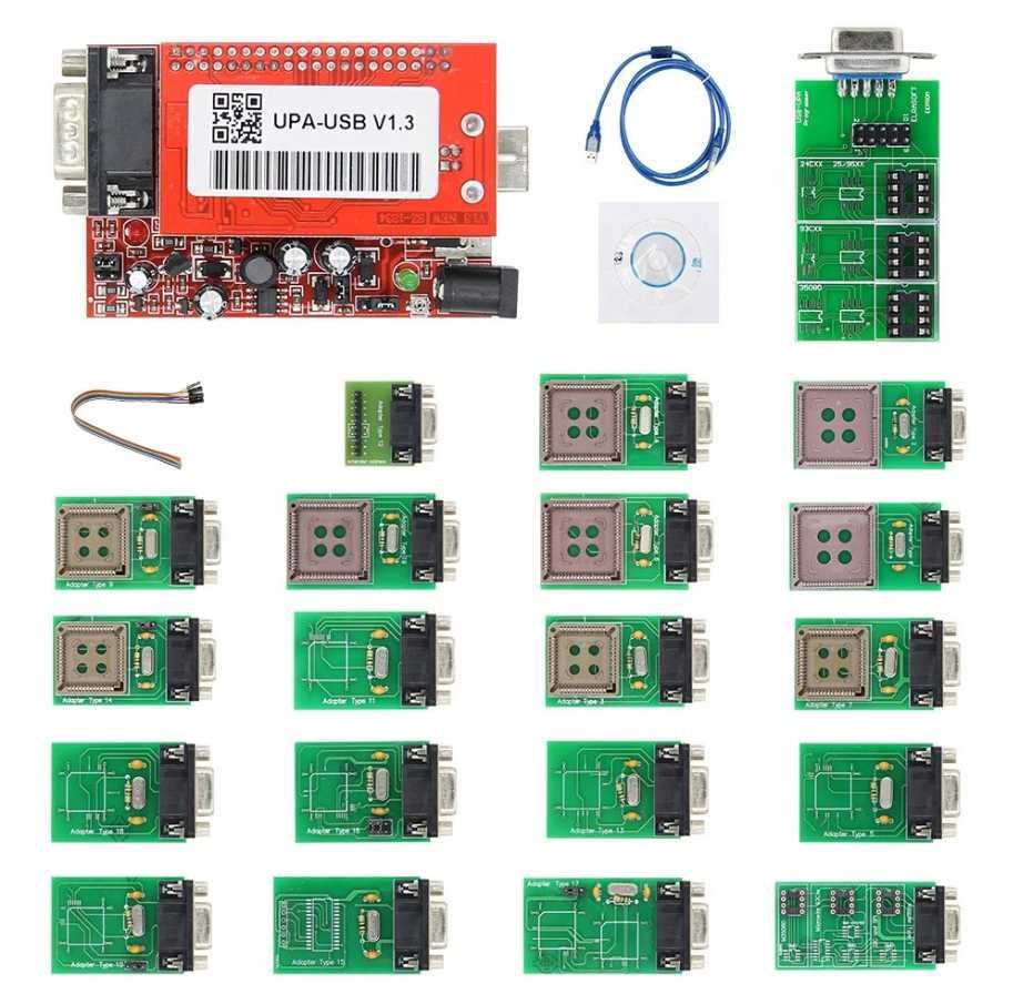 Программатор USB UPA V1.3 с 19 адаптерами