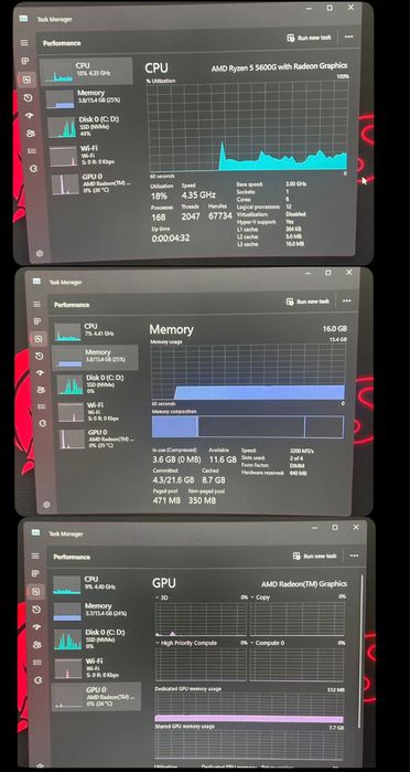 PC RYZEN 5 5600G GTX 1050Ti 4gb
