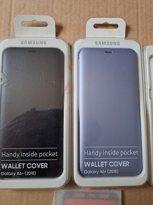 Pachet husa tip carte husa folie samsung A 6 Plus