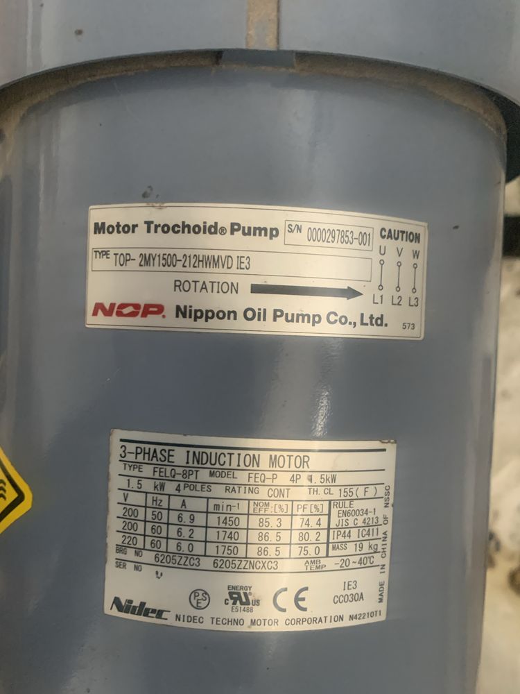 Pompa hidraulica 1,5 kw 150 bar