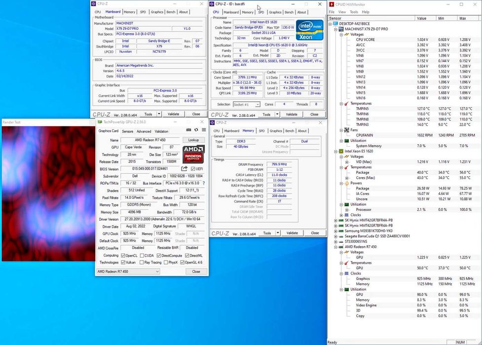 X79 Intel i7 40GB RAM 480GB SSD Delux 600W