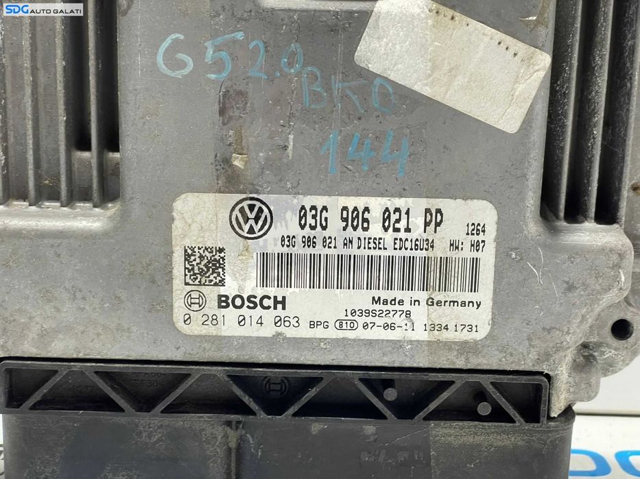ECU Calculator Motor Bosch Seat Altea 2.0 BKD 2004 - 2013 Cod 03G906021PP 0281014063 [L2819] [L2820]