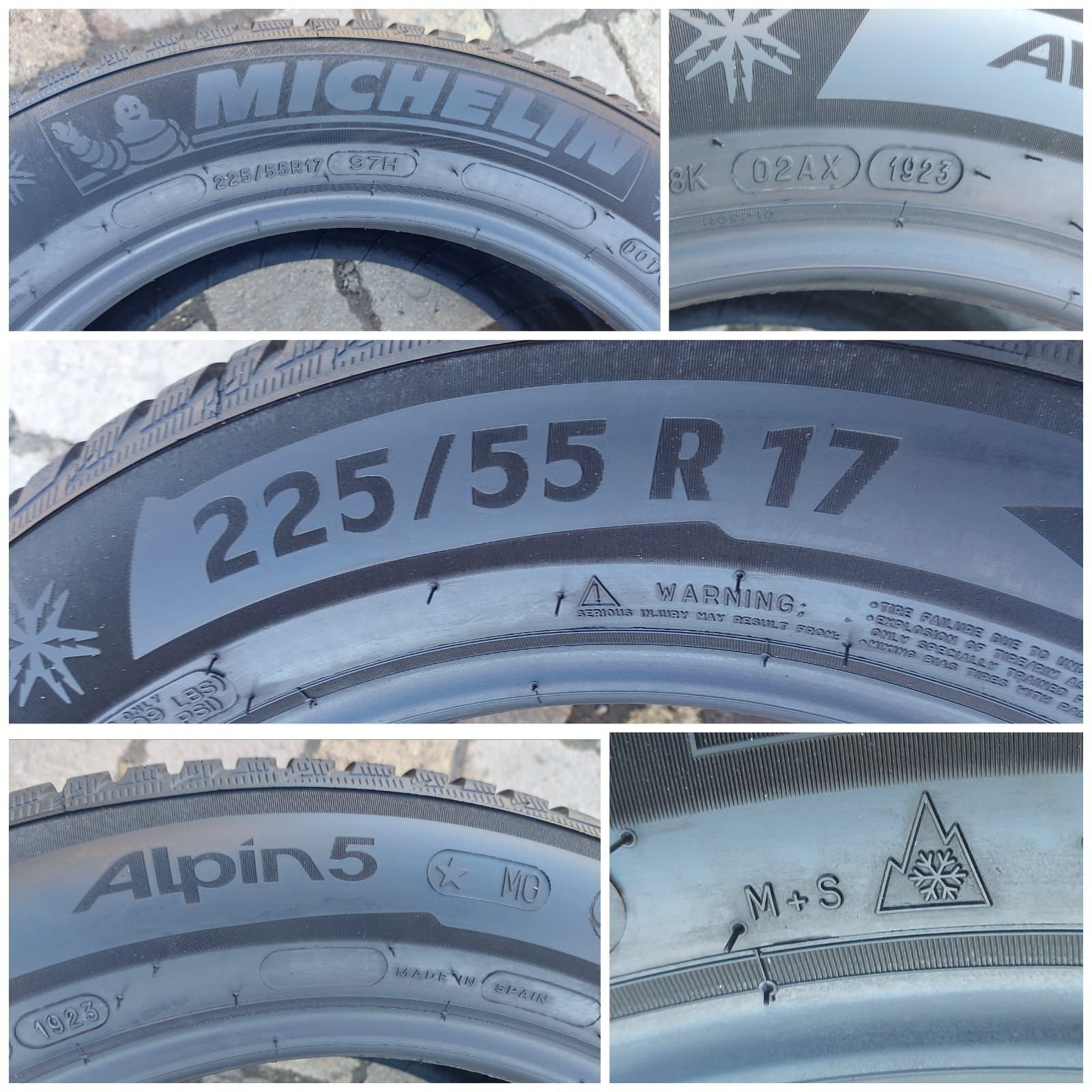 O bucată 225/55 R17 M+S iarnă - una Michelin Semperit