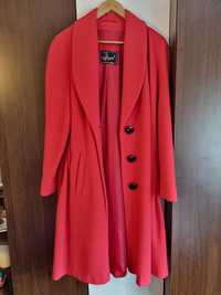Palton elegant de dama , roșu aprins