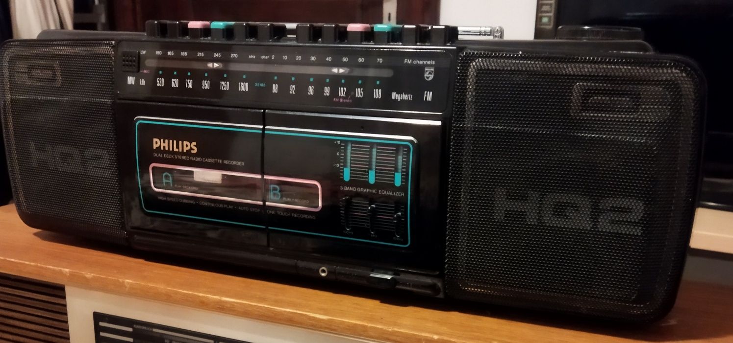 Radiocasetofon Philips Stereo model 1985