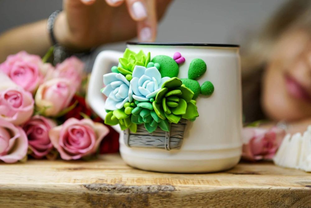 Cana Fimo suculente hand made