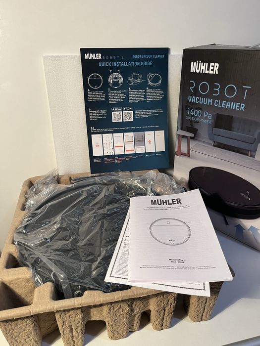 Прахосмукачка робот MUHLER Bobby 1, сухо и мокро почистване, черна