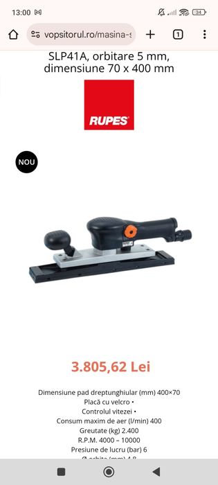 Mașina Șlefuit pneumatica Rupes SLP41A