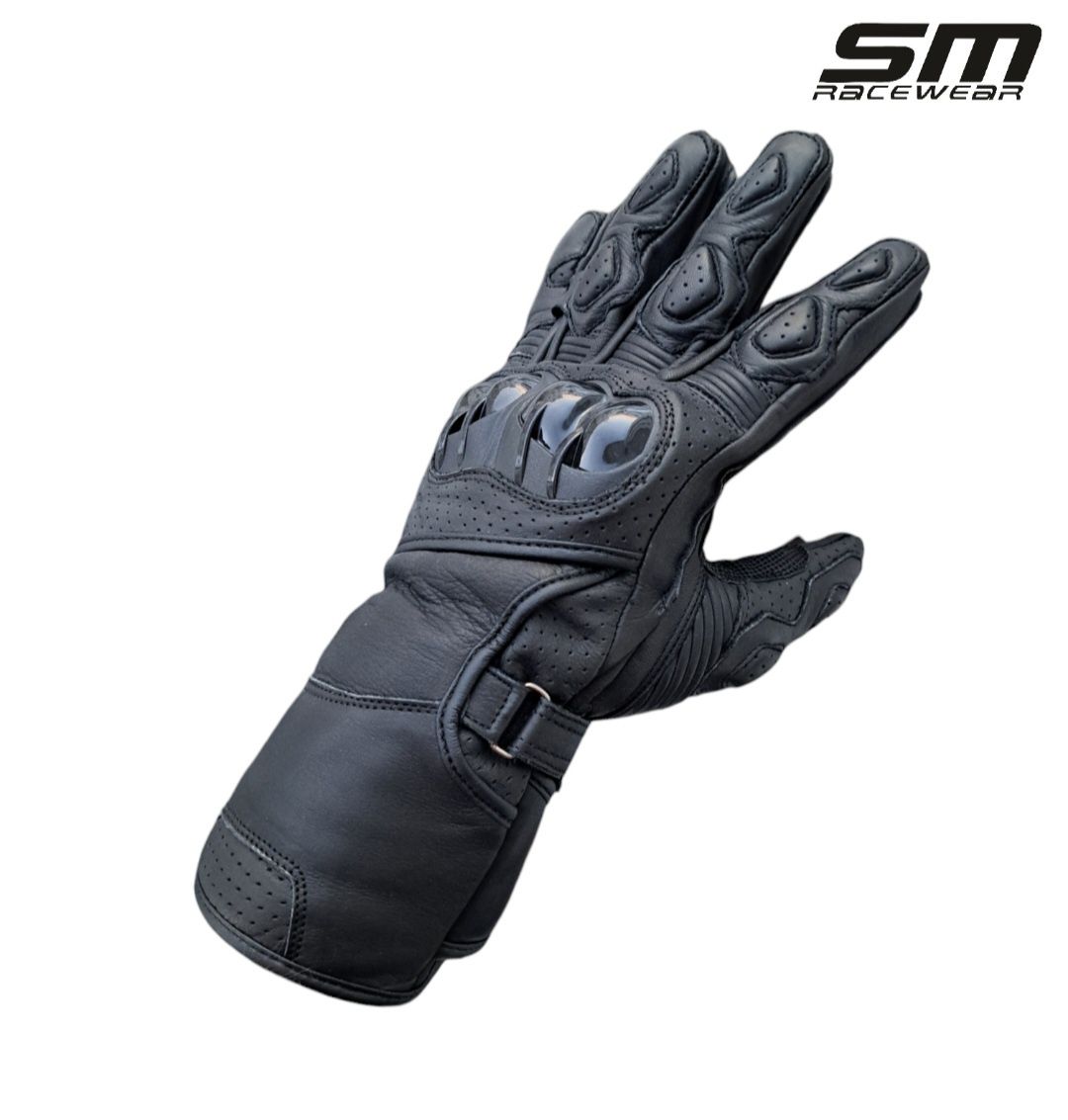 Manusi moto piele naturala SM Racewear Alp Black S, M, L, XL, 2XL Noi!