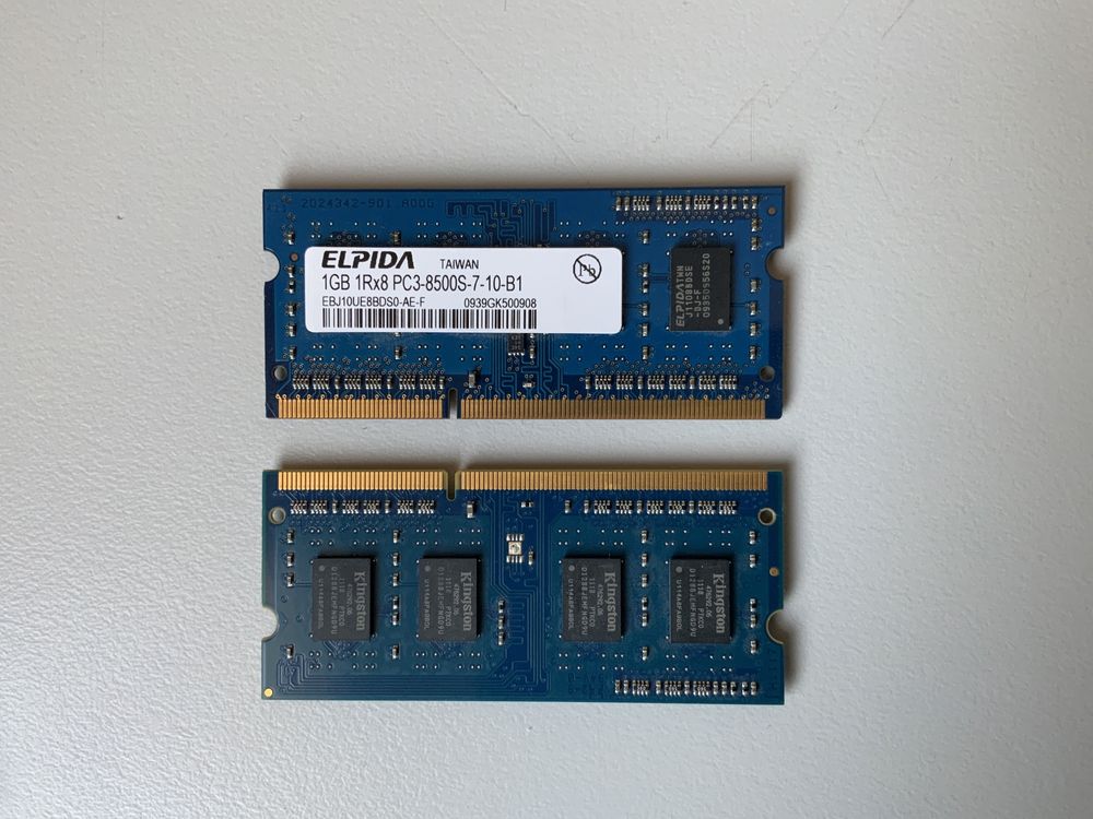 RAM памет 2x 1gb 1Rx8 PC3-8500S-7-10-B1