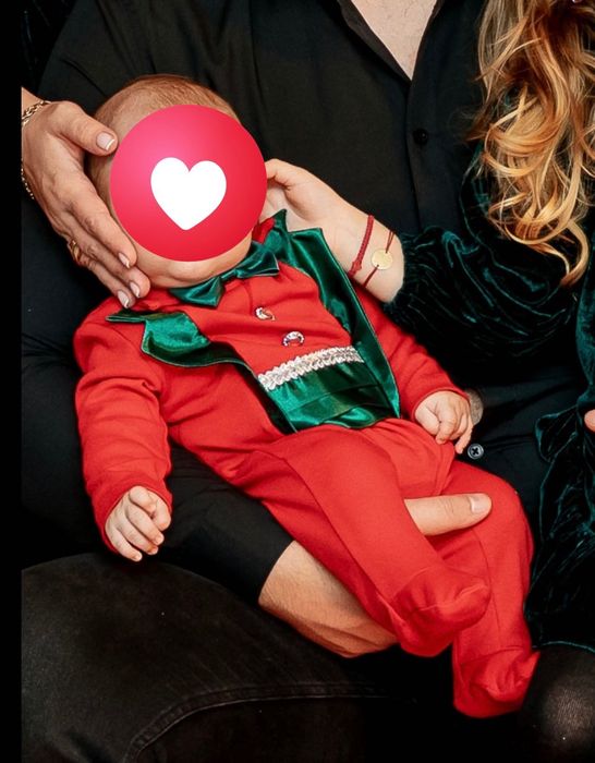 Costum spiriduș bebe de Crăciun 0-3 luni