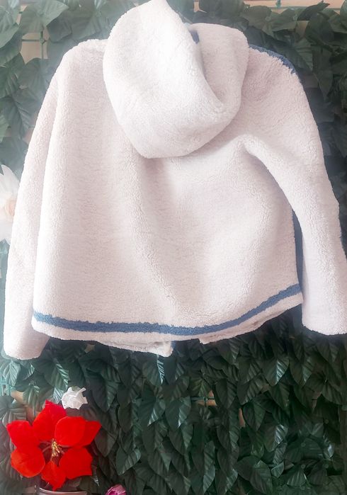 късо дамско палто с качулка стил teddy bear