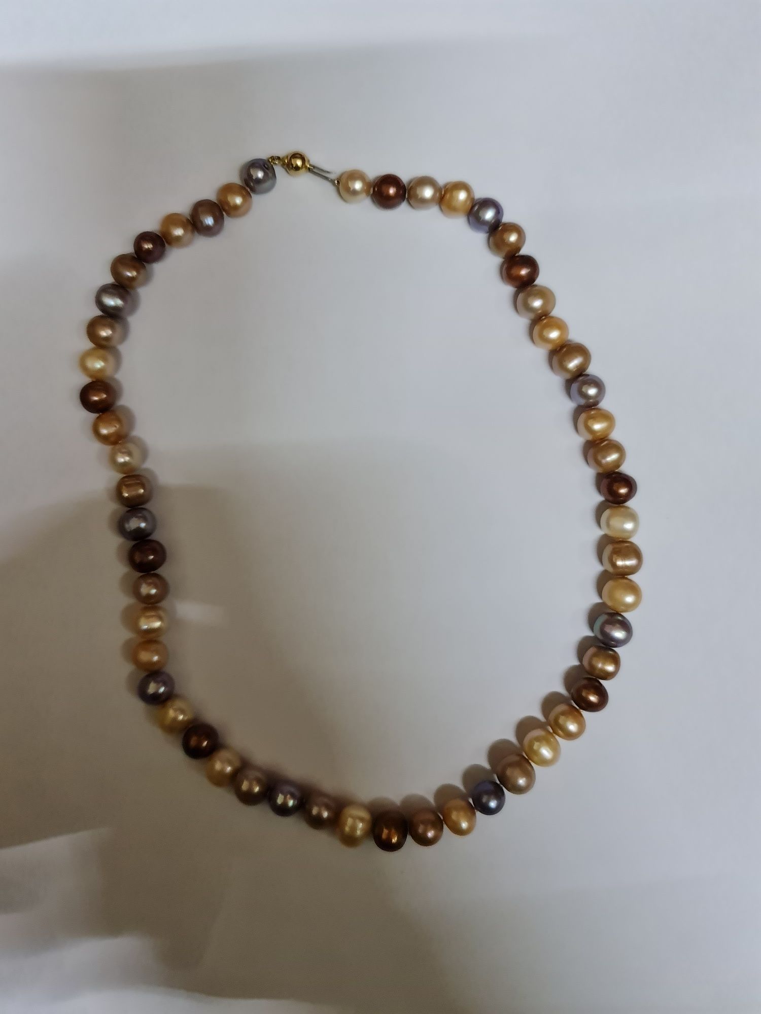 Superb  colier cu perle naturale aur 18k