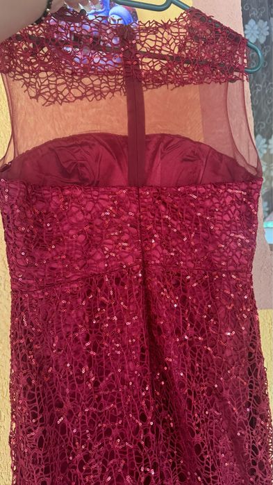 Rochie lunga, rosie, marimea S