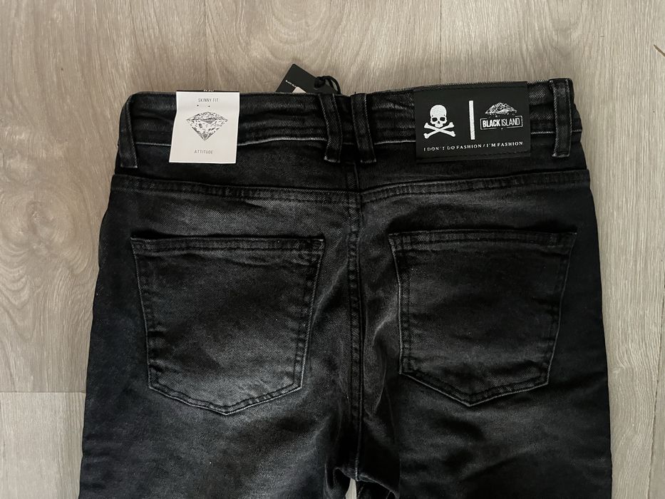 Дънки Черни Stone Island Нови с Етикет