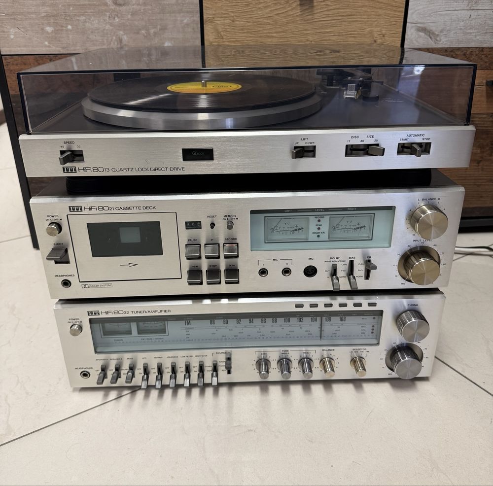 Ретро аудио система - сет - ресивър и дек ITT HIFI 8033, 8021