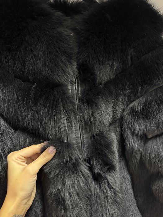 Haina de blana si piele naturala