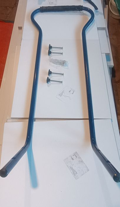 Sanie metalica cu spatar, maner si sac imblanit, stare f buna, 270 le