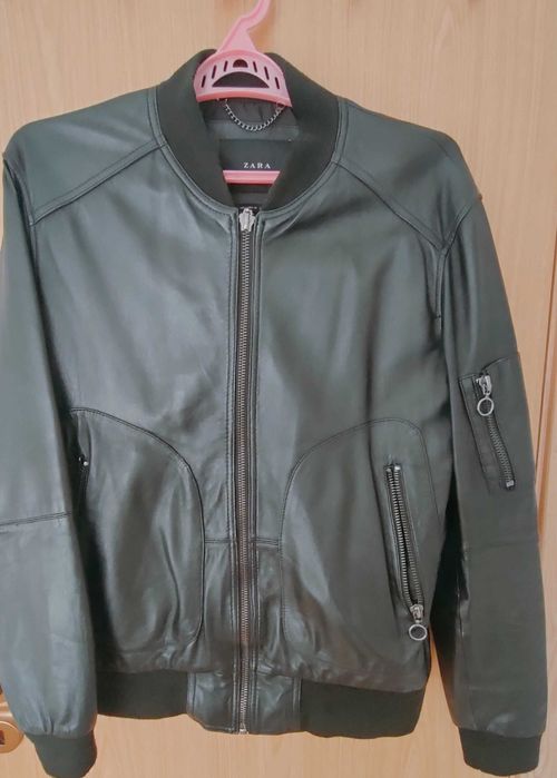 Кожен бомбър Zara естествена кожа