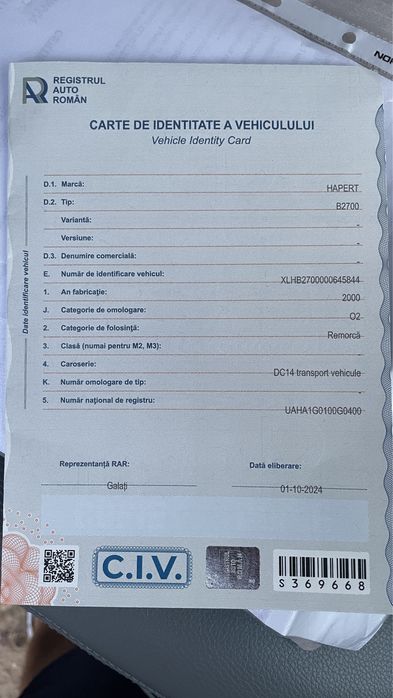 Platforma/remorca Hapert 4m L