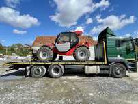 Transport utilaje trailer platforma tractari auto