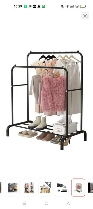 Вешалка напольная, izox, металл, 110x150 см, черный