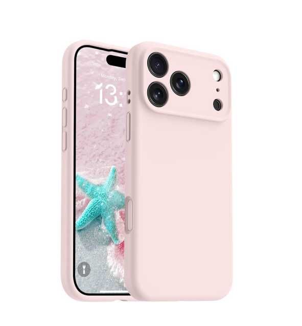 Husa iPhone 17 Pro Max Silicon Microfibra Alcantara Premium Pink