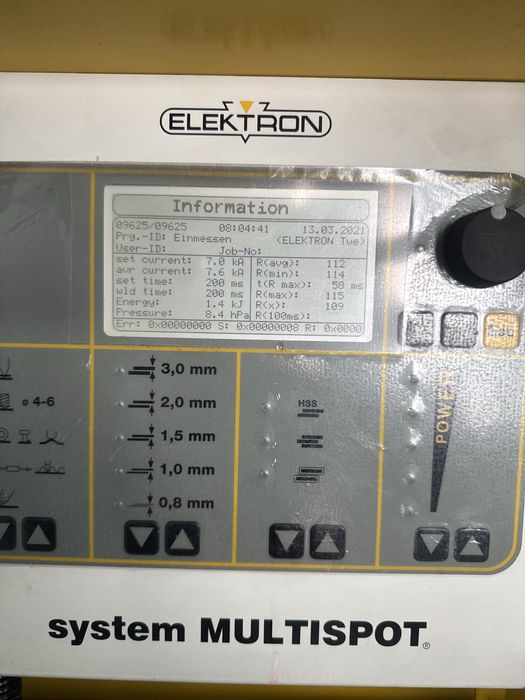 Aparat de sudura in puncte Elektron Multispot MI100 Control T
