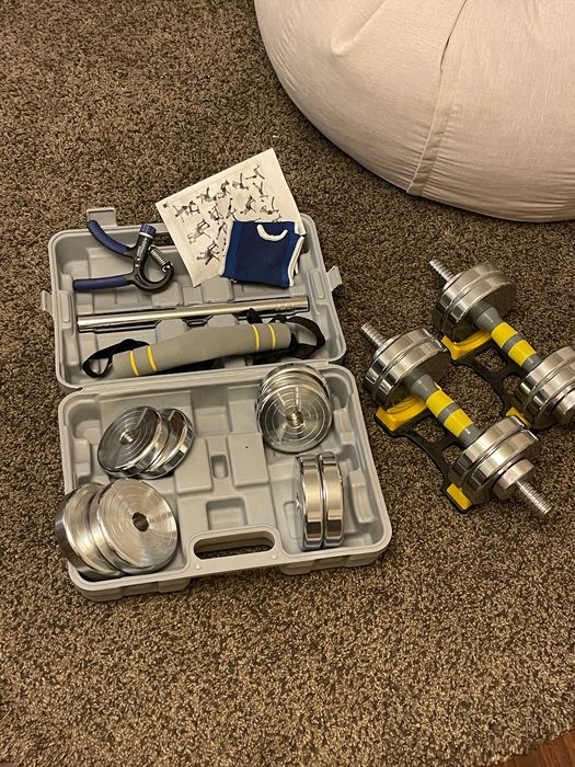 Gantere + Banca de exercitii