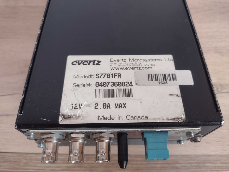 Evertz S7707ЕО Fiber Electrical to Optical Converter