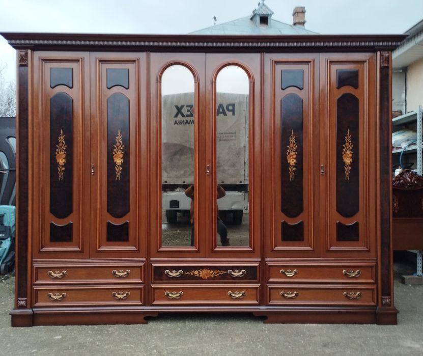 Dormitor complet vintage din lemn masiv NUC