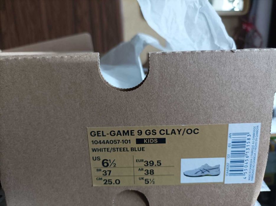тенис обувки за клей asics gel-game 9 gs