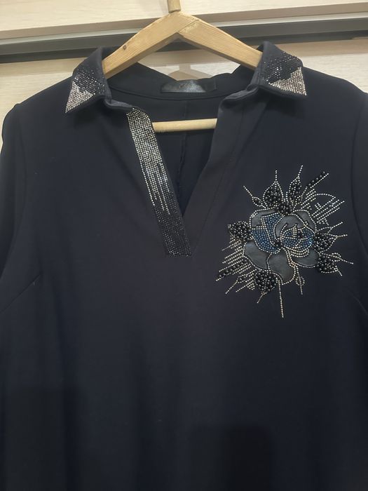 Платье темно-синее, размер 50-52