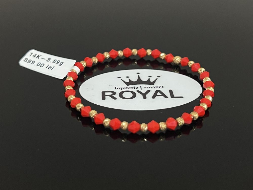 Bijuteria Royal CB : Bratara cu bile aur 14k 3,69 grame