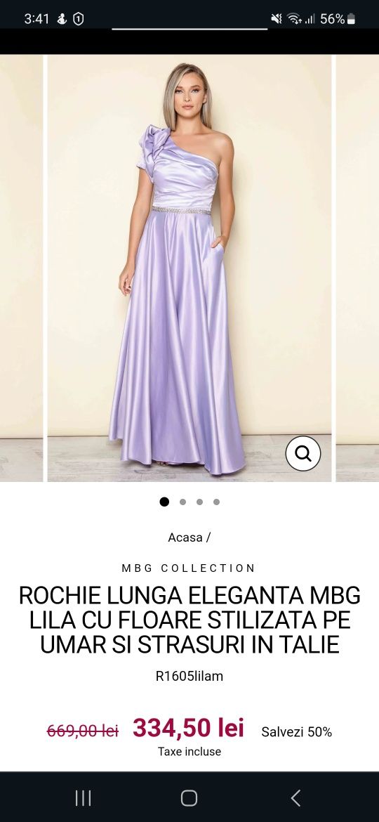 Rochie eleganta lila