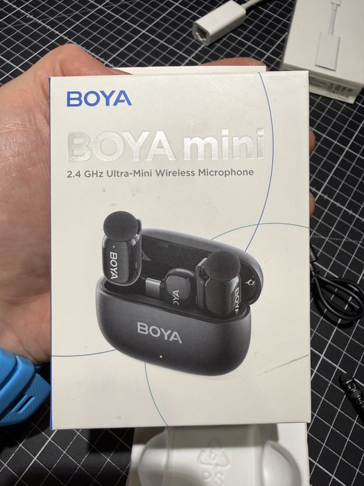 Lavaliera Microfon BOYA Mini Wireless cu adaptor USB-C pentru mobil
