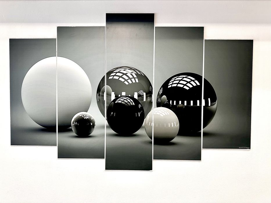 Стилно пано от 5 части за стена с 3D ефект