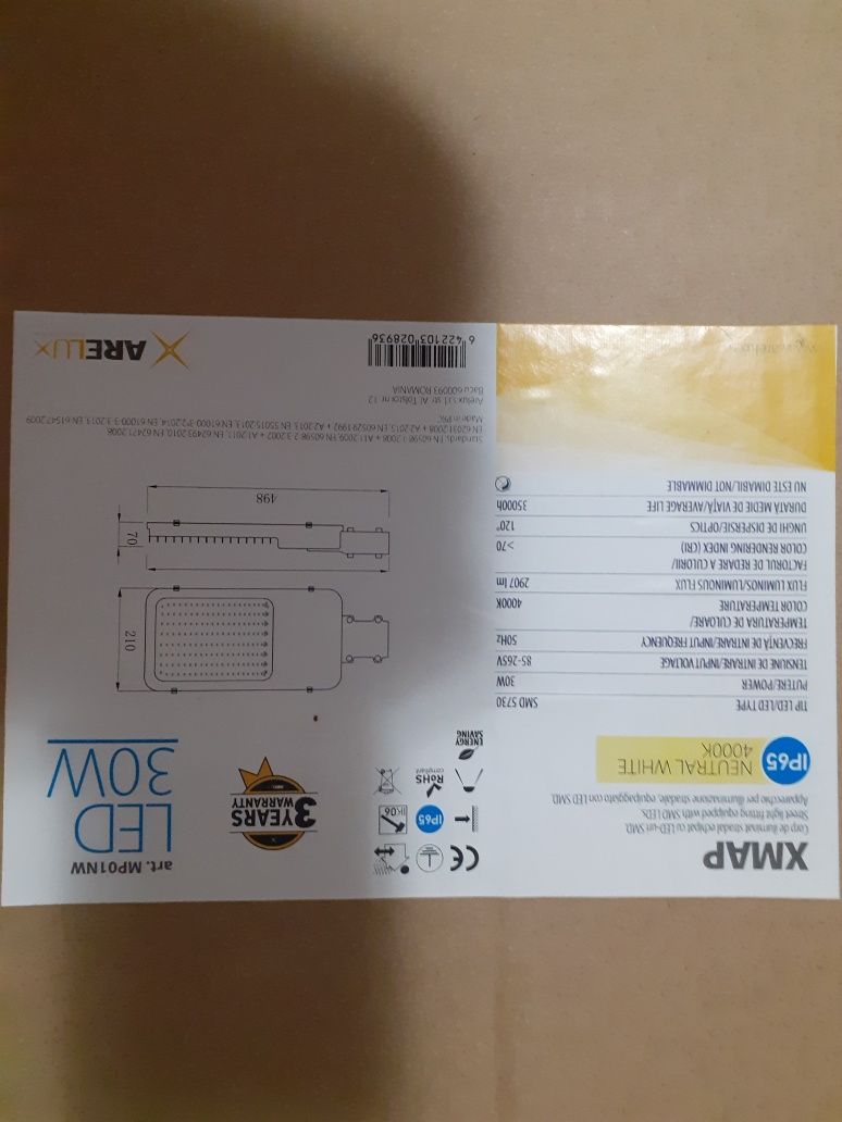 Strung freza cnc ax divizor led 30 w arelux lampa stradala schimb