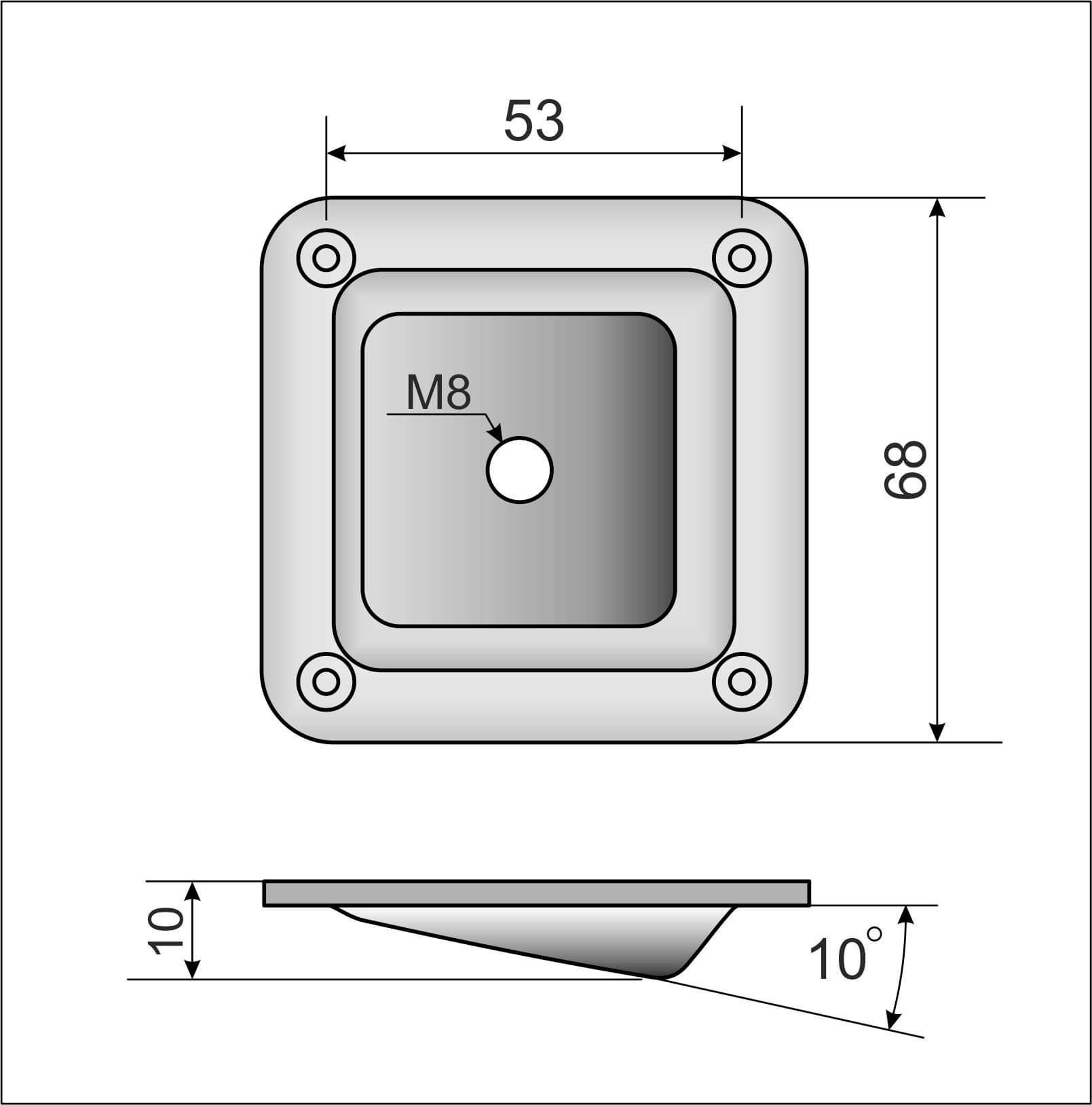Конусни крачета / крачета модел - конуси с метална планка