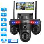 Camera Supraveghere Exterior  Cvadruplă Wireless, 4Lentile,Wifi