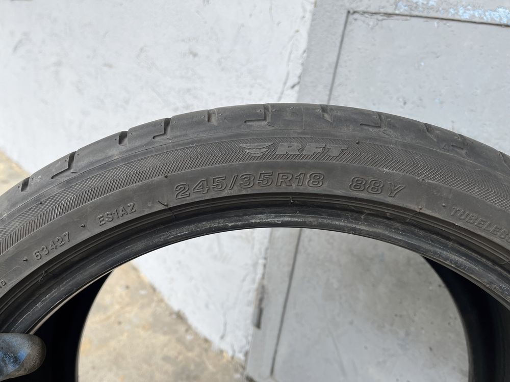 2 бр. летни гуми 245/35/18 Bridgestone RSC 5,5 mm DOT 4214