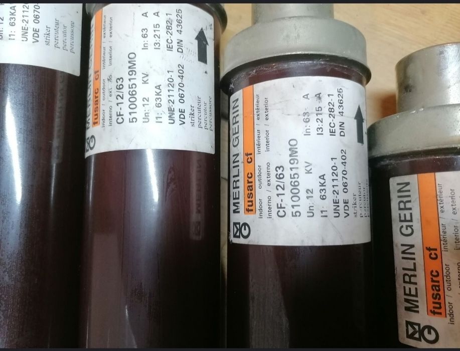 Siguranta medie tensiune Merlin Gerin 6..12 kV - 24kv, 63A, 360mm-45mm