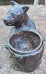 Statueta veche din bronz masiv