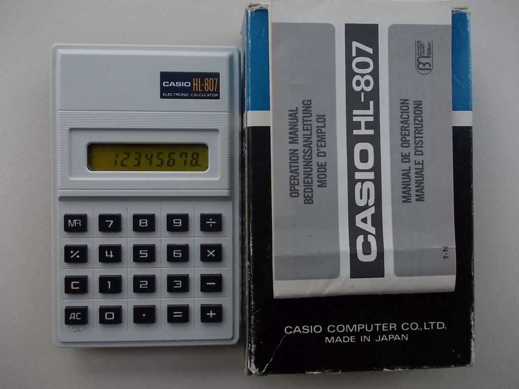 Calculator CASIO Personal M-1, HL-807 vintage Japan