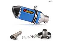 Evacuare AKRAPOVIC, toba sport pentru moto 300mm, albastru carbon