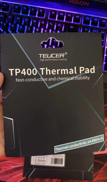 Thermal Pad 14.8W/mK, Pad termic TEUCER TP400 1.0mm 120x120mm