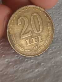 Monedă 20lei 1991