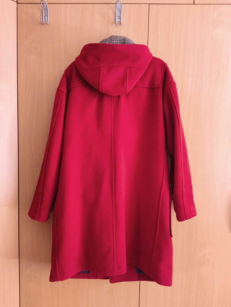 Palton de iarnă Pull&Bear bărbați roșu