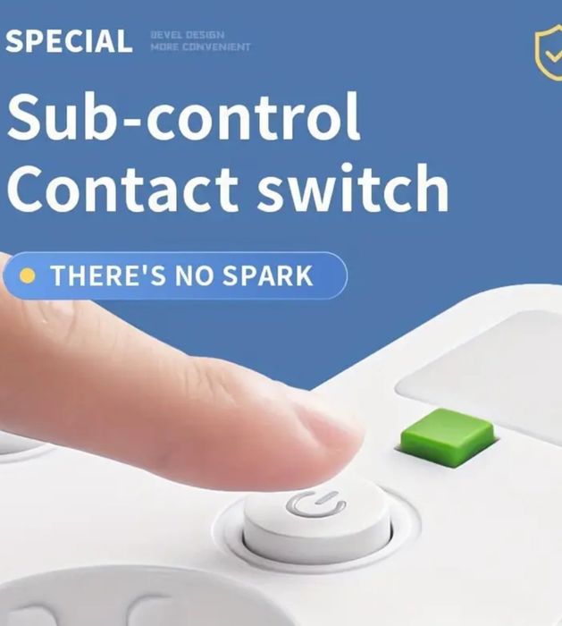 Разклонител с нощна лампа и USB-та,без кабел